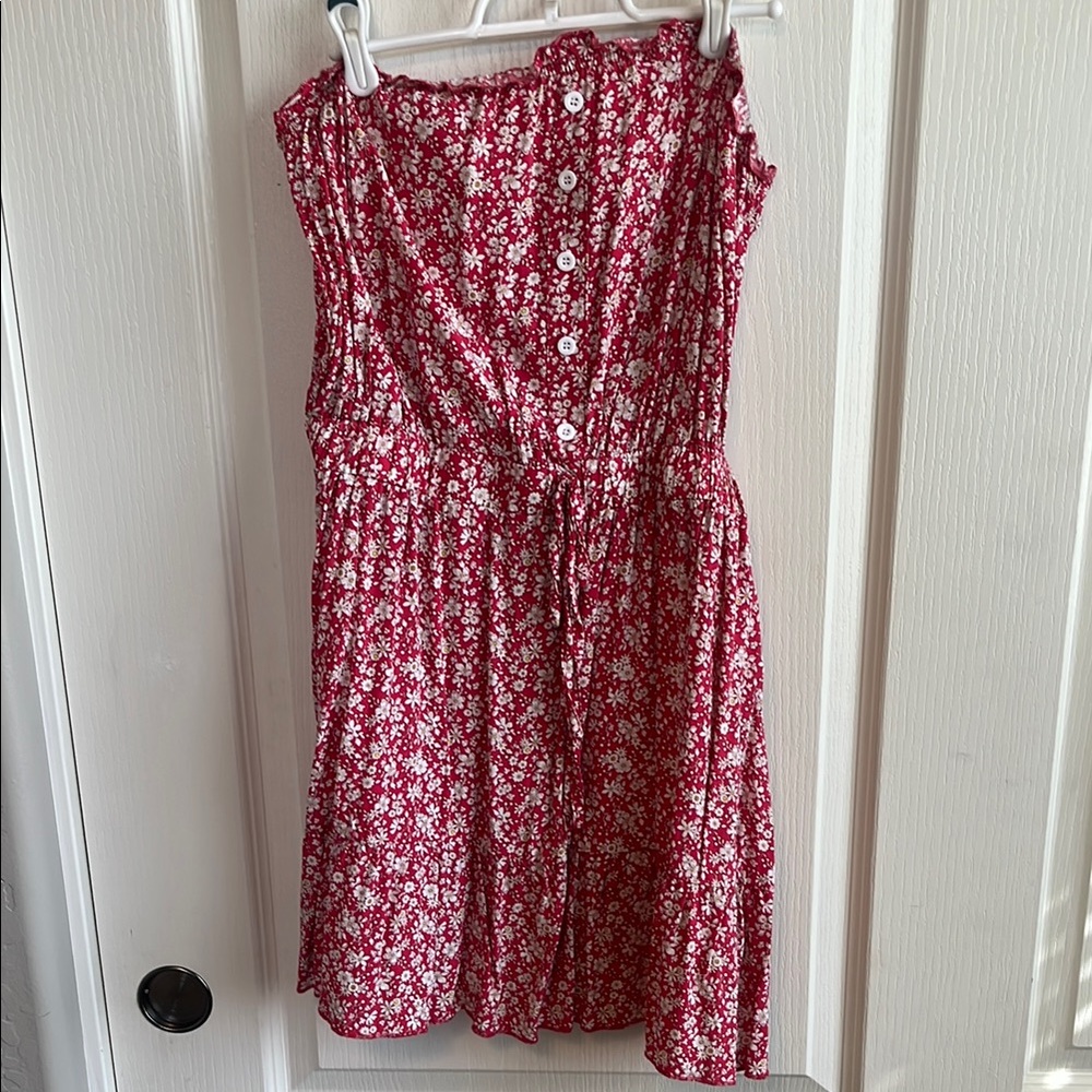 SHEIN Red and White Mini Dress